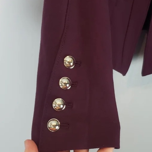 White House Black Market size 4 burgundy jacket - Picture 2 of 4